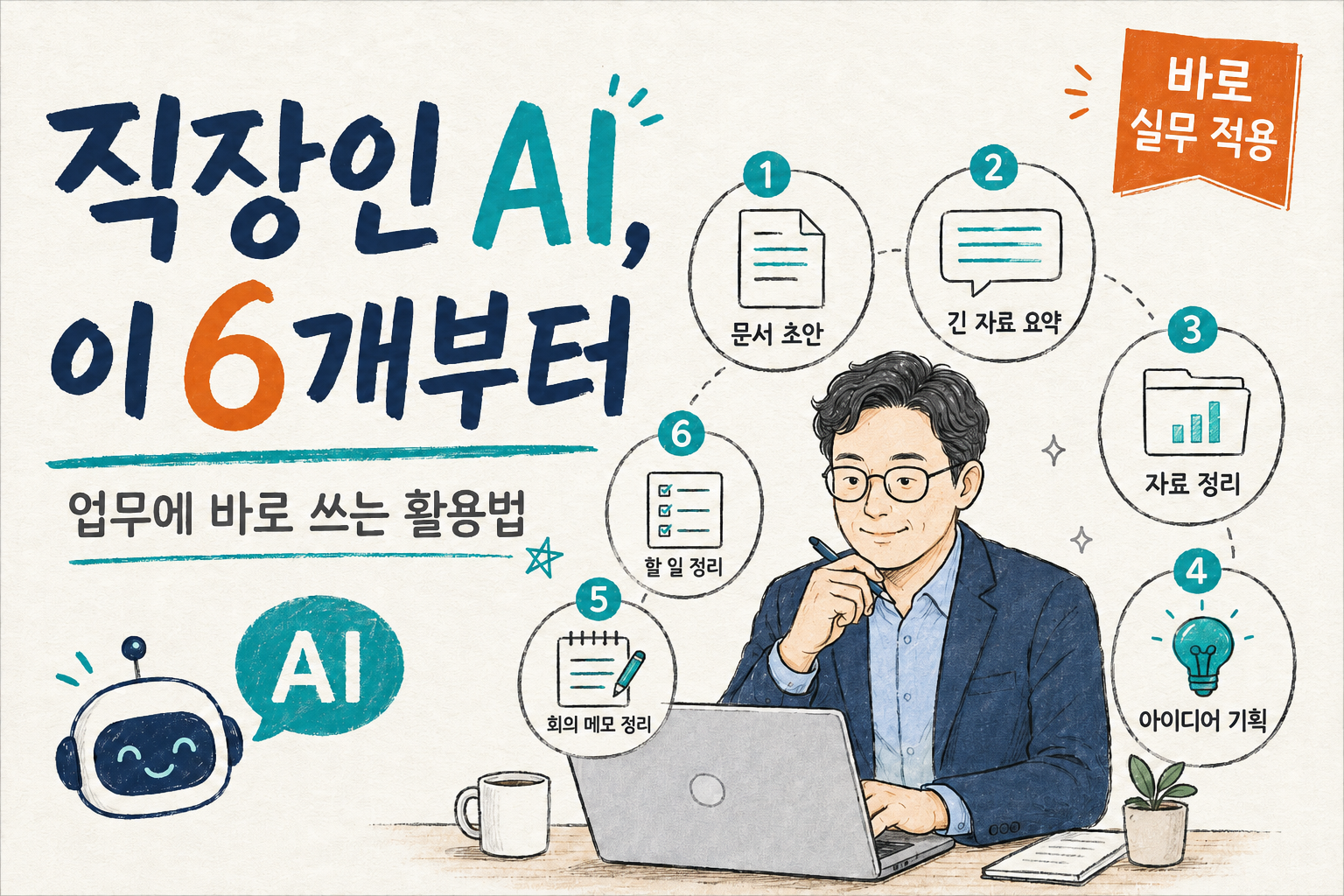 직장인 AI 업무 흐름, 검색부터 관리까지 AI를 바꿔 쓰는 방법